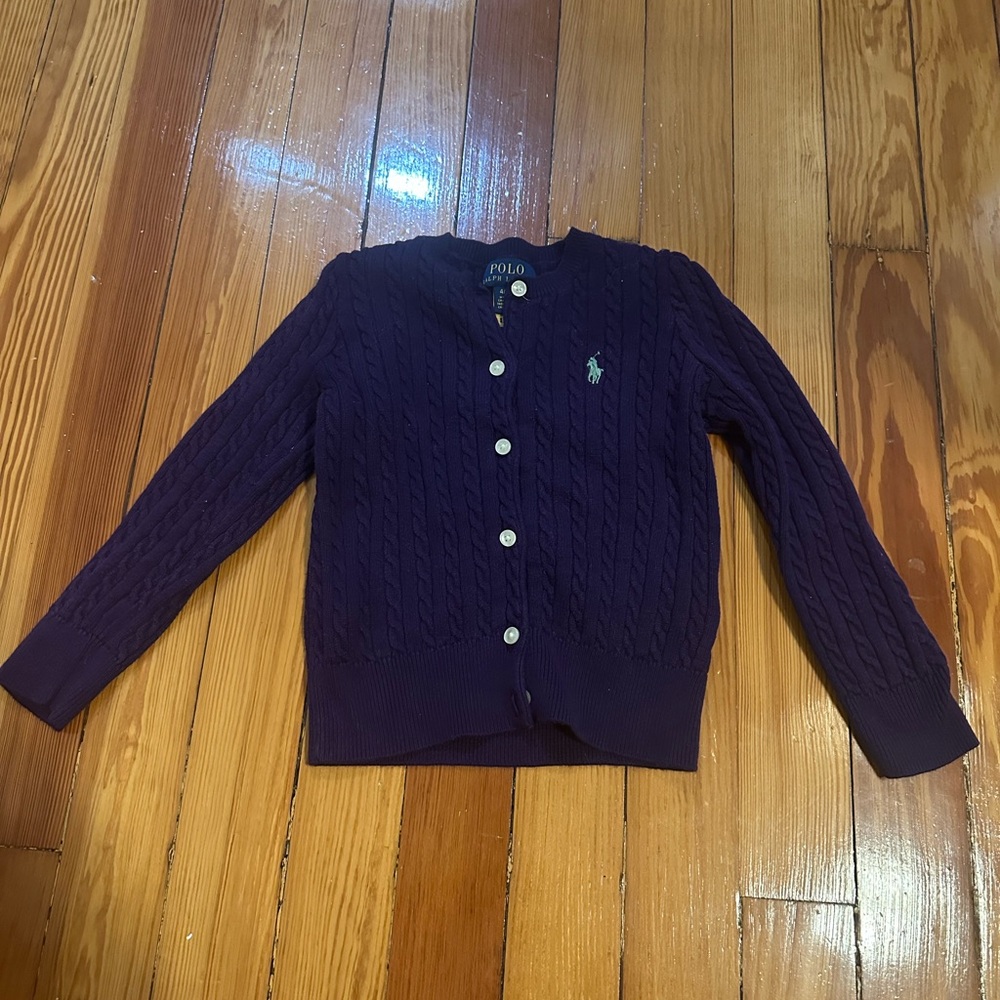 Polo by Ralph Lauren Women's Deep Purple Cardigan